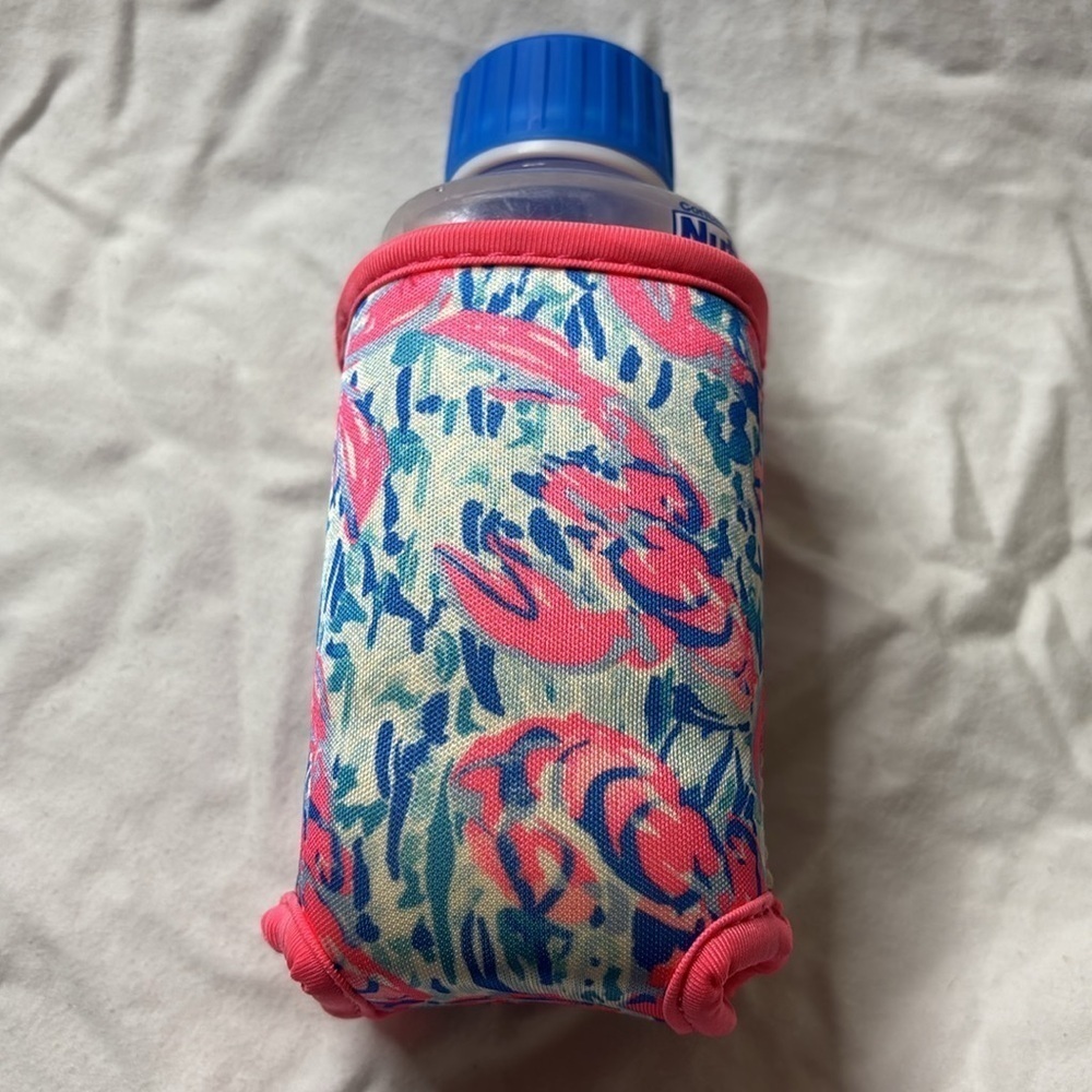 Lilly Pulitzer Pink and Blue crawfish Drink Holder Koozie neoprene - Picture 5 of 8